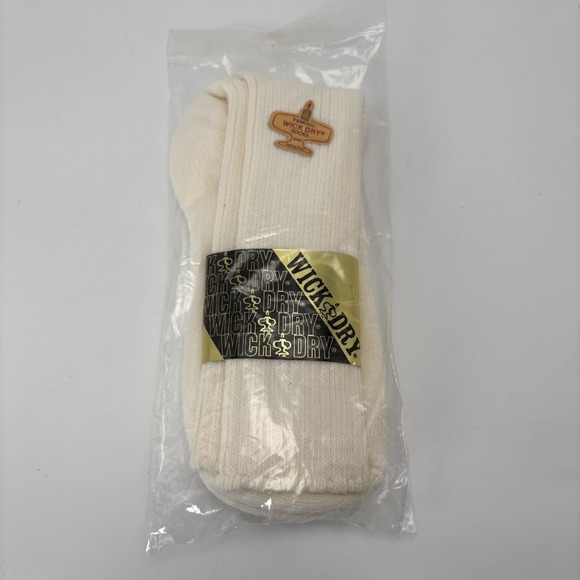 Wick Dry Other - Vintage Wick Dry Crew Socks Orlon Men's 10-13 White Made In USA NOS - 1 Pair